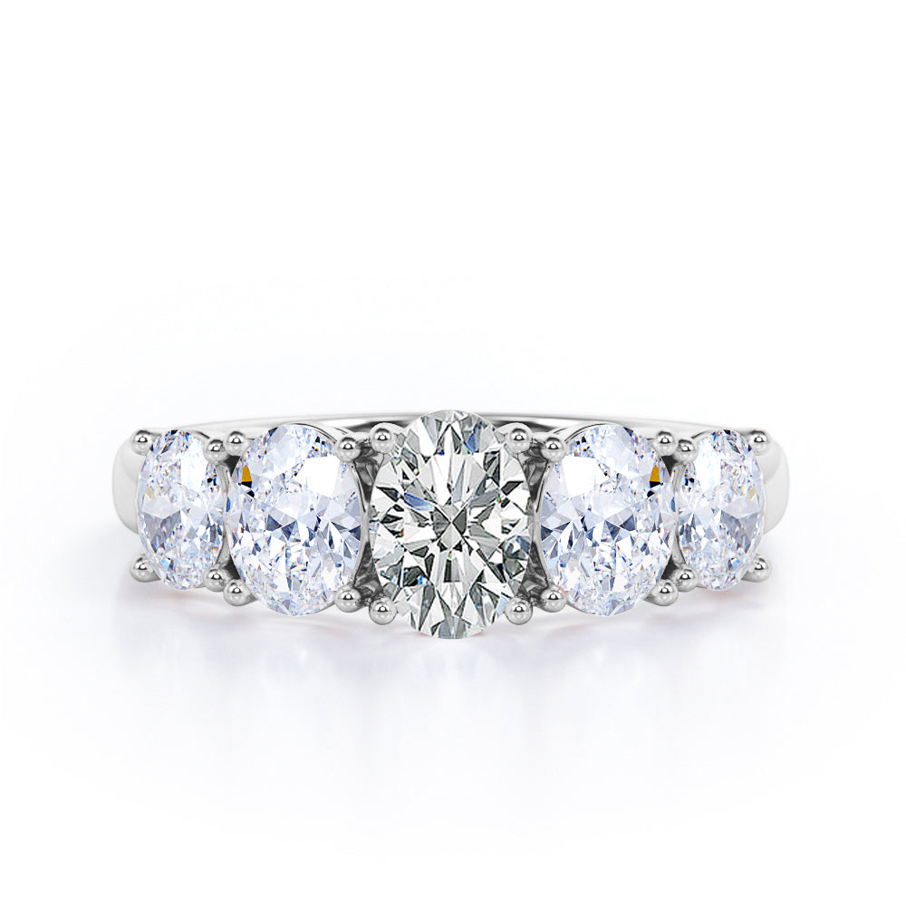 Oval Basket Set 1.25 carat Moissanite Fine Jewelry Ring in Rose Gold