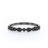 Art Deco 0.15 TCW Round Cut Vintage Wedding Band