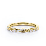 Half-Eternity Infinity 0.15 TCW Round Cut Wedding Band