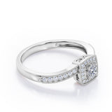 Certified Vintage 1 Ct Round Lab Diamond Engagement Ring