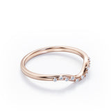 2-Prong Flush 0.10 TCW Curved Wedding Band