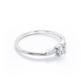 Certified Seven Stone 0.5 Ct Round Lab Diamond Engagement Ring