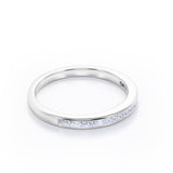 Channel Design 0.15 TCW Princess Cut Wedding Band