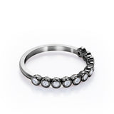 Multi-Bezel Set 0.15 TCW Round Cut Stackable Ring