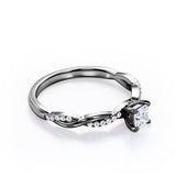Infinity 0.50 Ct Princess Cut Diamond Engagement Ring