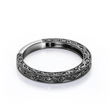Vintage Filigree Plain Wedding Ring Band