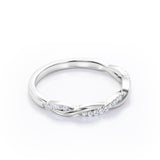 Half-Eternity Infinity 0.15 TCW Round Cut Wedding Band