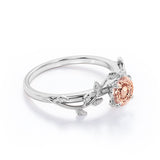 1 ct Round Morganite solitaire nature-inspired Engagement Ring