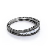 Vintage Filigree 0.25 Carat Tapered Wedding Band