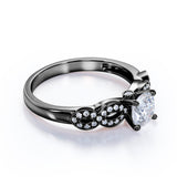 Infinity 1.25 Carat Round Cut Moissanite Engagement Ring