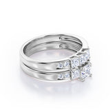 Trilogy 1 Ct Princess Cut Diamond Bridal Set