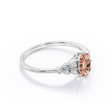 1.25 ct Oval Morganite Nature-Inspired Engagement Ring