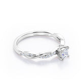 Infinity 0.50 Ct Princess Cut Diamond Engagement Ring
