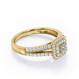 Milgrain 1 Ct Round Diamond Split Shank Engagement Ring