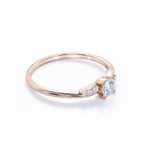 Certified Seven Stone 0.5 Ct Round Lab Diamond Engagement Ring