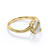 1.25 Carat Oval cut Moissanite Solitaire Engagement Ring in 10k White Gold