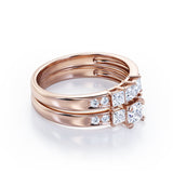 Trilogy 1 Ct Princess Cut Diamond Bridal Set