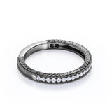 Antique 0.25 carat Round Cut Filigree Wedding Band