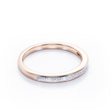 Channel Design 0.15 TCW Princess Cut Wedding Band