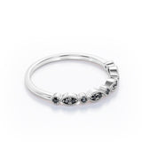 Art Deco 0.15 TCW Round Cut Vintage Wedding Band