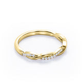 Half-Eternity Infinity 0.15 TCW Round Cut Wedding Band