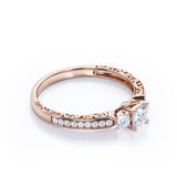 1 Ct Princess Cut Diamond Channel Engagement Ring