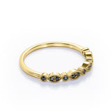 Art Deco 0.15 TCW Round Cut Vintage Wedding Band