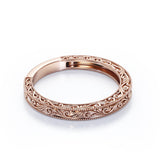 Vintage Filigree Plain Wedding Ring Band