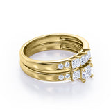 Trilogy 1 Ct Princess Cut Diamond Bridal Set