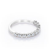 Multi-Bezel Set 0.15 TCW Round Cut Stackable Ring