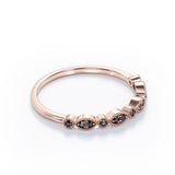 Art Deco 0.15 TCW Round Cut Vintage Wedding Band