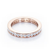 Eternity 0.25 TCW Round Cut Channel Set Stackable Ring