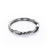 Half-Eternity Infinity 0.15 TCW Round Cut Wedding Band