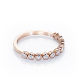 Multi-Bezel Set 0.15 TCW Round Cut Stackable Ring
