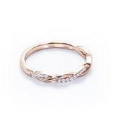 Half-Eternity Infinity 0.15 TCW Round Cut Wedding Band