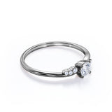 Certified Seven Stone 0.5 Ct Round Lab Diamond Engagement Ring