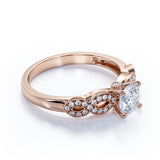 Infinity 1.25 Carat Round Cut Moissanite Engagement Ring