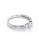 1 Ct Princess Cut Diamond Channel Engagement Ring
