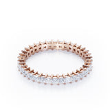 0.25 TCW Princess Cut Eternity Stackable Ring