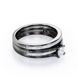 Certified Channel 0.50 Ct Princess Lab Diamond Bridal Set