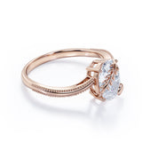 1.25 Carat Oval cut Moissanite Solitaire Engagement Ring in 10k White Gold