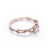 Certified 0.50 Ct Round Lab Diamond Nature Engagement Ring