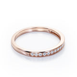Semi Eternity 0.15 TCW Pave Accented Wedding Band