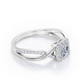 Certified Infinity 0.5 Ct Princess Lab Diamond Engagement Ring