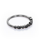 Art Deco 0.15 TCW Round Cut Vintage Wedding Band