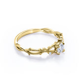 Certified 0.50 Ct Round Lab Diamond Nature Engagement Ring