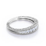 Vintage Filigree 0.25 Carat Tapered Wedding Band