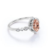 Vintage 1.50 ct Oval Morganite Engagement Ring