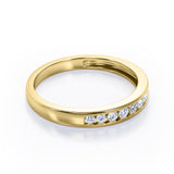 Flush-Channel 0.15 TCW Round Shape Wedding Band