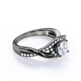 1 Ct Round Cut Diamond Twisted Engagement Ring